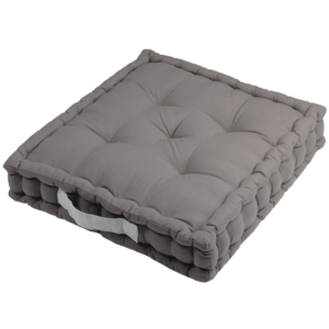 Sitzkissen Uni - 100% Baumwolle - 45x45x10cm - Farbe Grau