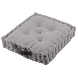 Sitzkissen Uni - 100% Baumwolle - 45x45x10cm - Farbe Hellgrau