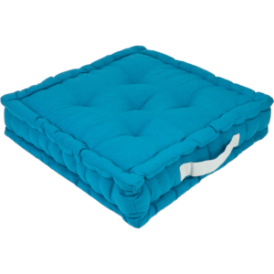 Sitzkissen Uni - 100% Baumwolle - 45x45x10cm - Farbe Petrol