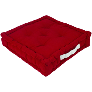 Sitzkissen Uni - 100% Baumwolle - 45x45x10cm - Farbe Rot