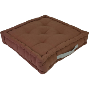 Sitzkissen Uni - 100% Baumwolle - 45x45x10cm - Farbe Taupe