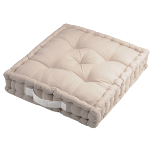 Sitzkissen Uni - 100% Baumwolle - 45x45x10cm - Farbe Beige