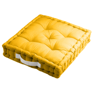 Sitzkissen Uni - 100% Baumwolle - 45x45x10cm - Farbe Senf